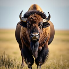 Canvas Print - The majestic bison, a symbol of strength and resilience