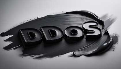 Poster - DDoS Cyber Attack Concept with Black Oil Paint