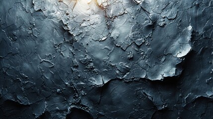 Poster - Textured dark abstract cracked surface with light flare