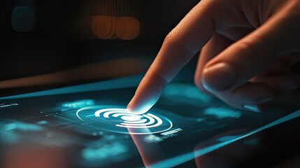 Poster - Touchscreen Interaction with Digital Technology Concept Interface