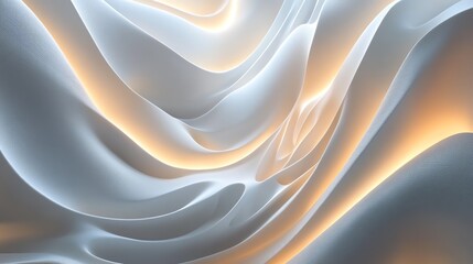 Poster - Fluid Forms Create a Captivating Interplay of Light and Texture in a Soft, Abstract Composition