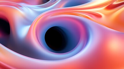 Poster - Abstract Fluid Shapes With Vibrant Colors and Dynamic Forms Creating a Captivating Visual Experience