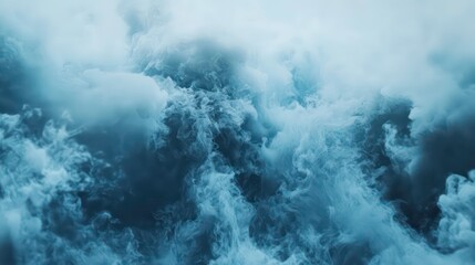 Aufkleber - Abstract blue and grey cloudscape, dramatic sky texture.