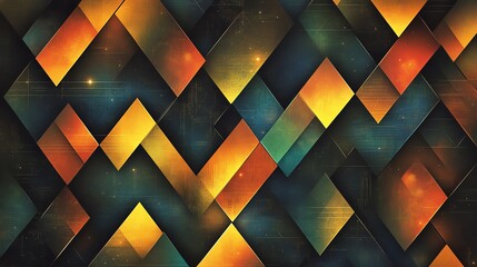Poster - Colorful Geometric Patterns Create a Modern Abstract Design With Vibrant Hues and Structured Shapes