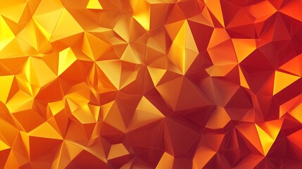 Poster - Vibrant Abstract Geometric Texture Showcasing Warm Shades of Orange and Yellow in a Dynamic Pattern