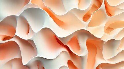 Poster - Abstract Texture With Soft Curves and Warm Colors Representing Fluidity and Elegance in Design