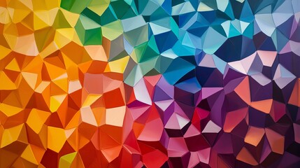 Poster - Colorful Abstract Artwork Featuring Geometric Shapes With a Gradient From Orange to Blue