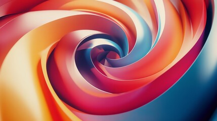 Poster - Colorful Swirling Patterns Create a Vibrant Abstract Design in a Digital Artwork Featuring Smooth Curves and Gradients