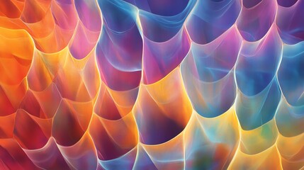 Poster - Colorful Abstract Pattern Showcasing Vibrant Hues and Flowing Shapes in a Visually Striking Design Element