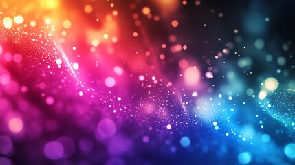 Poster - Colorful Abstract Light Patterns Creating a Vibrant Atmosphere in a Digital Representation