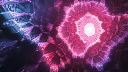 Poster - Abstract Spiral Design in Vibrant Colors With Intricate Patterns Forming a Swirling Tunnel Effect