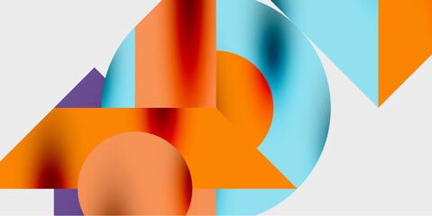 Aufkleber - Vibrant abstract background circles with smooth gradients, creating a dynamic and modern design. Ideal for creative, tech, or contemporary-themed projects