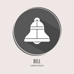 Poster - Symbol bell logo. Illustration of bell in flat. Stock vector.