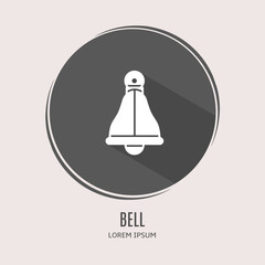 Poster - Symbol bell logo. Illustration of bell in flat. Stock vector.
