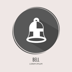 Poster - Symbol bell logo. Illustration of bell in flat. Stock vector.