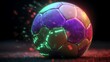 © Sunah - Illuminated Soccer Ball Glowing With Neon Hues