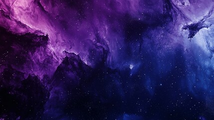 Poster - Cosmic Deep Galaxy Gradient Blending Abstract in Purple and Blue