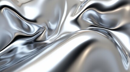 Poster - Shimmering Pearlized Silver Fabric with Gradient Fading Effect