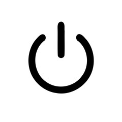 Poster - Simple Power Button Icon Symbol Isolated On White