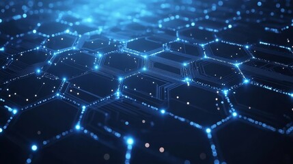 Poster - Dynamic technological innovation digital space abstract visuals futuristic environment macro viewpoint data visualization concept