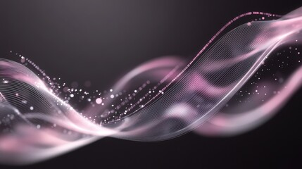 Poster - Dynamic flowing waves of light abstract digital art studio environment enchanting visuals artistic perspective for enhanced aesthetics