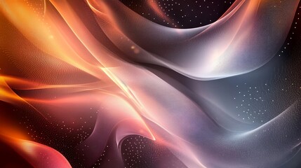 Poster - Dynamic abstract light waves digital art vivid color gradients modern design artistic environment conceptual visualization for impactful branding