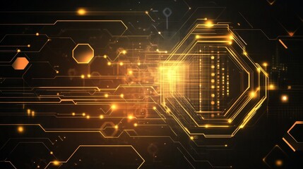 Poster - Innovative technology design digital realm graphic visuals futuristic environment close-up viewpoint data and connectivity concept