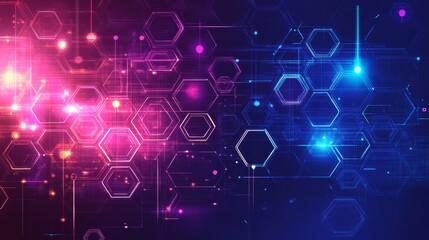 Poster - Technological innovation showcase digital space abstract art futuristic environment wide angle view visual representation of technology