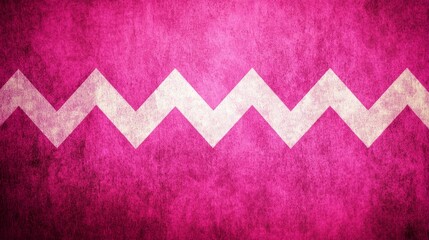 Poster - abstract background with a zig zag pattern in white on a magenta textured surface. the texture resem