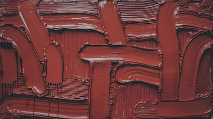 Poster - crimson abstract texture: rich, deep crimson paint strokes create a dynamic abstract texture, a capt