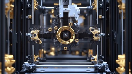 Poster - A next-generation industrial D-printing system creating advanced engineering prototypes, top-down.