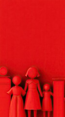 Red family, minimalist design, background, vertical, phone wallpaper