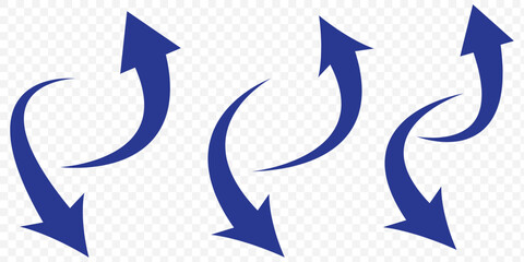 Poster - Curved arrow icons. curved arrows set. arrow symbol collection. vector. Eps 10.