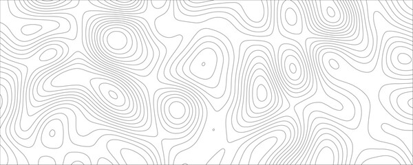 Fototapete - Abstract sea map geographic contour map and topographic contours map background. Topographic contour lines map seamless wavy pattern. Geographic mountain relief.