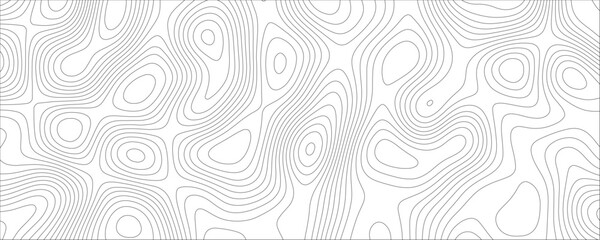 Fototapete - Abstract sea map geographic contour map and topographic contours map background. Topographic contour lines map seamless wavy pattern. Geographic mountain relief.