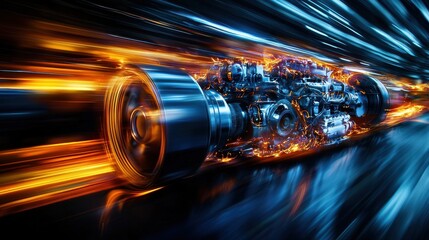 Poster - High-Speed Motion Abstract Engine Design with Dynamic Background