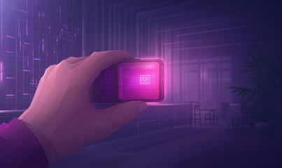 Aufkleber - A digital wallet app concept illustration showcasing modern design and functionality for financial transactions.