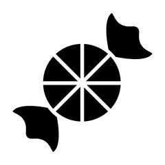 Poster - Taffee icon in glyph style