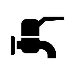 Wall Mural - Faucet icon in glyph style