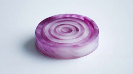 Poster - The clean, minimal beauty of a sliced red onion with concentric rings, placed perfectly on a white background
