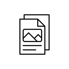 Poster - Editorial design outline icons, minimalist vector illustration ,simple transparent graphic element .Isolated on white background