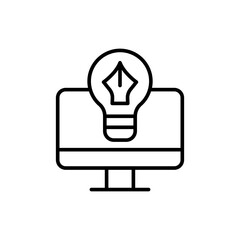 Poster - Editorial design outline icons, minimalist vector illustration ,simple transparent graphic element .Isolated on white background