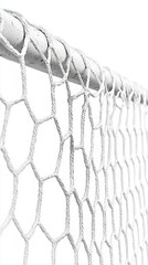 Poster - Close-Up View of White Hexagonal Netting Soft Texture and Design