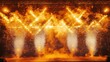 © Kitta Studio - Dramatic Stage Fireworks Display with Colorful Smoke Clouds
