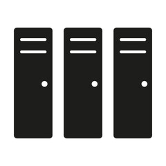 Poster - Locker icon in glyph style