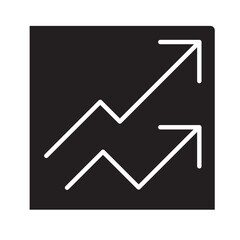 Poster - Stock chart icon in glyph style