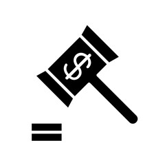 Poster - Business war icon in glyph style