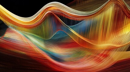 Wall Mural - Abstract colorful wave background, design element