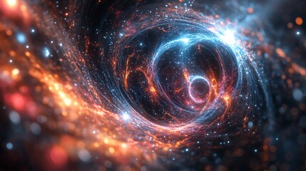 Wall Mural - Cosmic swirl, energy vortex, space background, science fiction