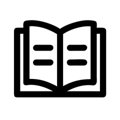 Poster - Open book illustration with blank pages on white background for education and learning concepts